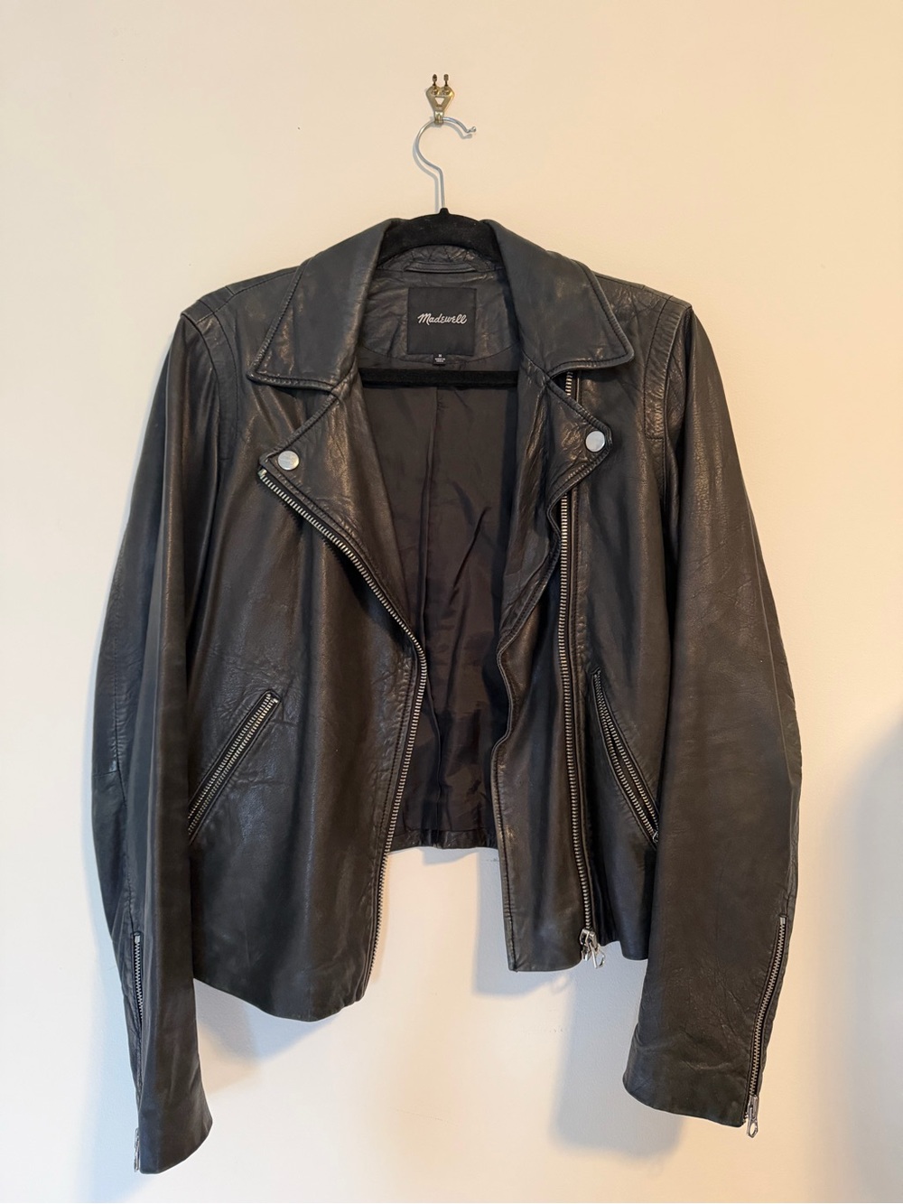 Madewell Black Leather Moto Jacket